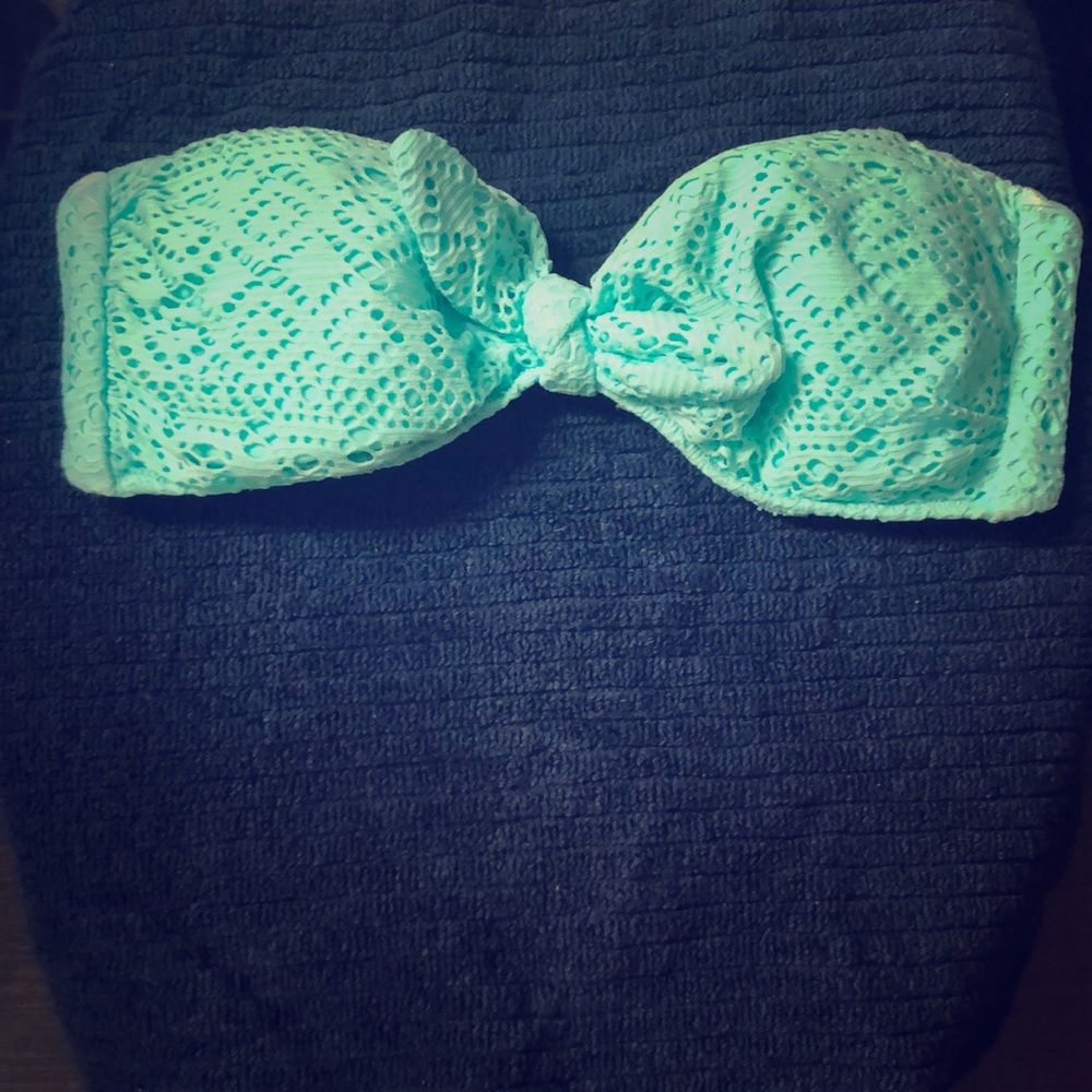 Lace/crocheted Bandeau swimsuit top